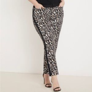 Eloquii Side Stripe Leopard Print Pants